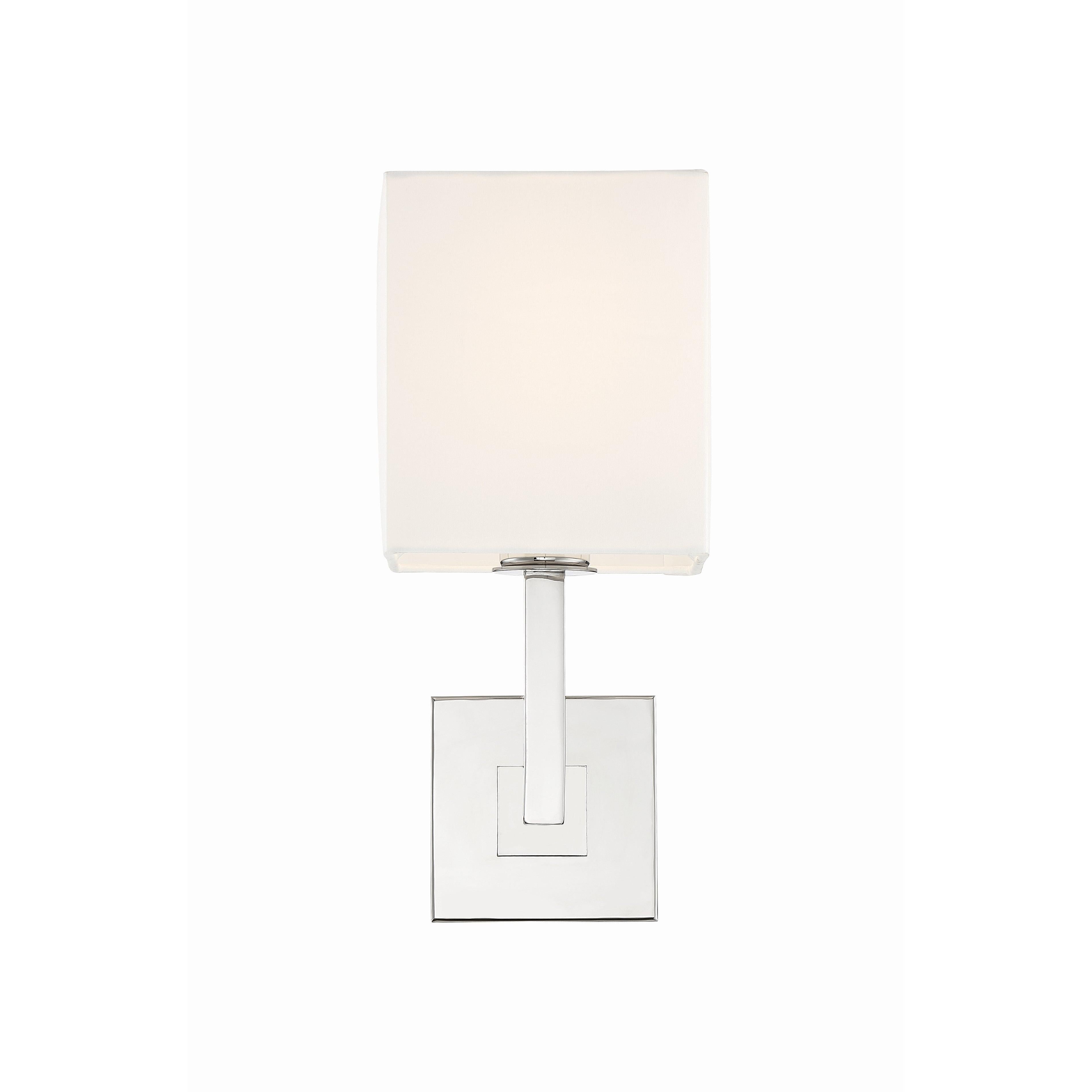 Crystorama Chatham CHA-491-PN – 6 Inch – 1 Light – Sconce – Polished Nickel – Damp Rated