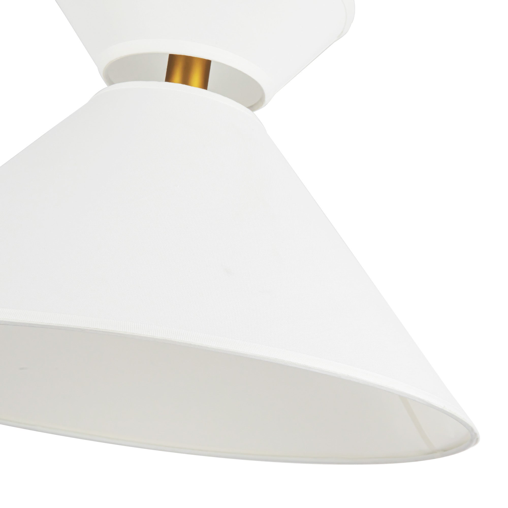 Chapelle 22-in Aged Gold/White Linen 1 Light Pendant