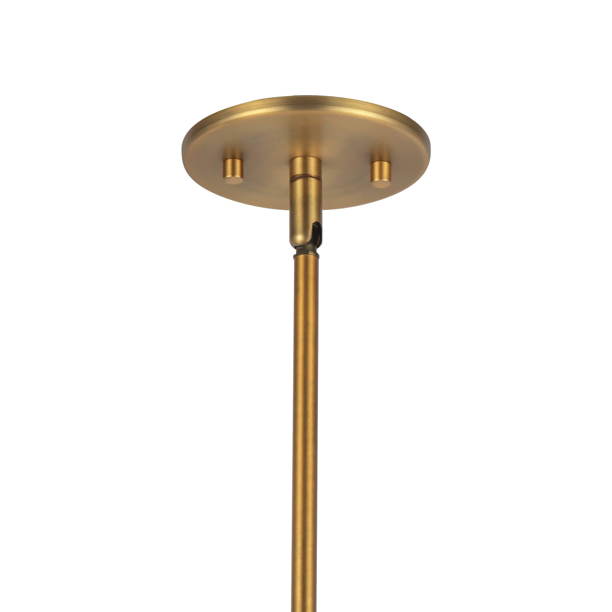 Chapelle 22-in Aged Gold/White Linen 1 Light Pendant