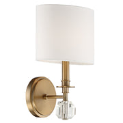Crystorama Chimes CHI-211-AG – 8 Inch – 1 Light – Sconce – Aged Brass – Damp Rated