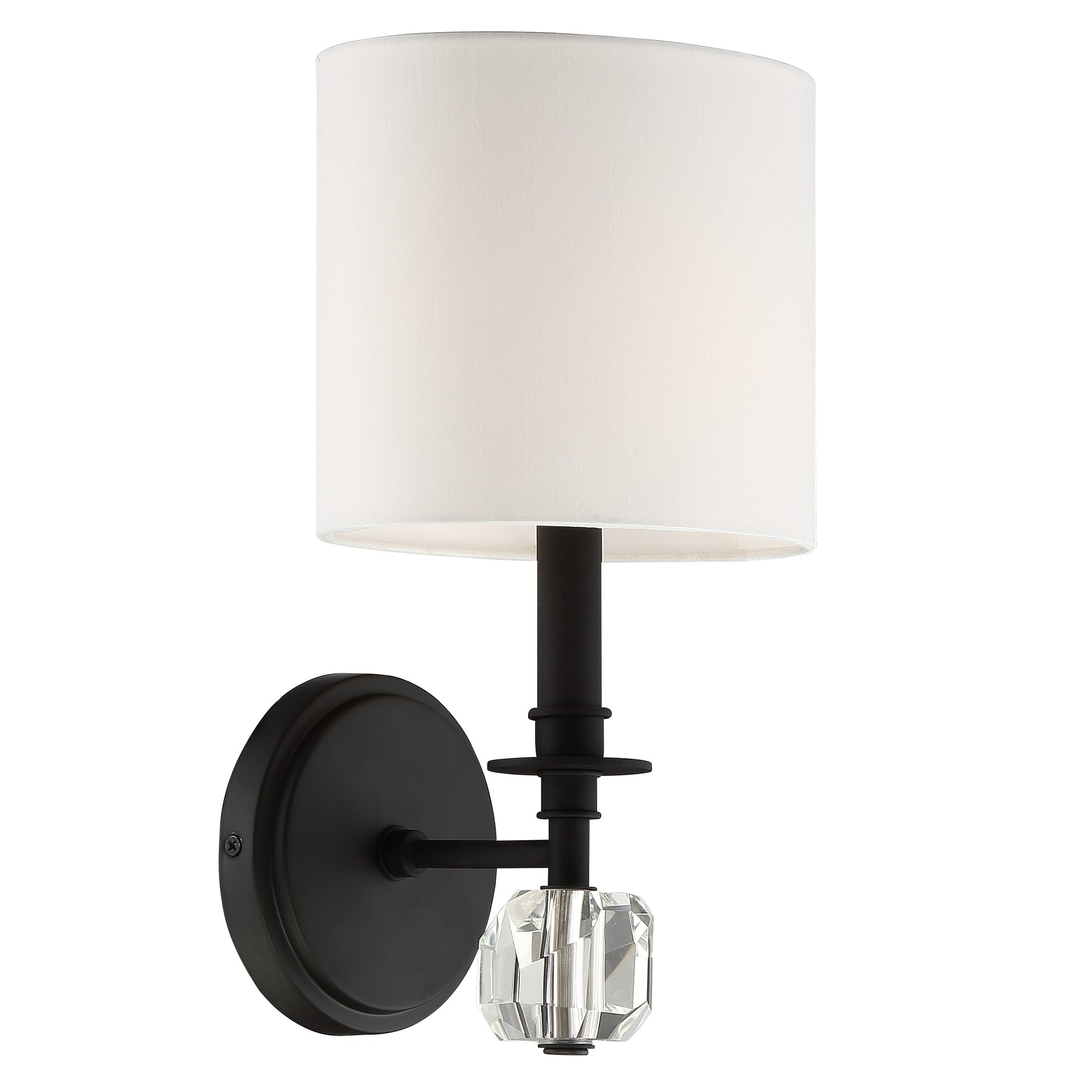 Crystorama Chimes CHI-211-BF – 8 Inch – 1 Light – Sconce – Black Forged – Damp Rated