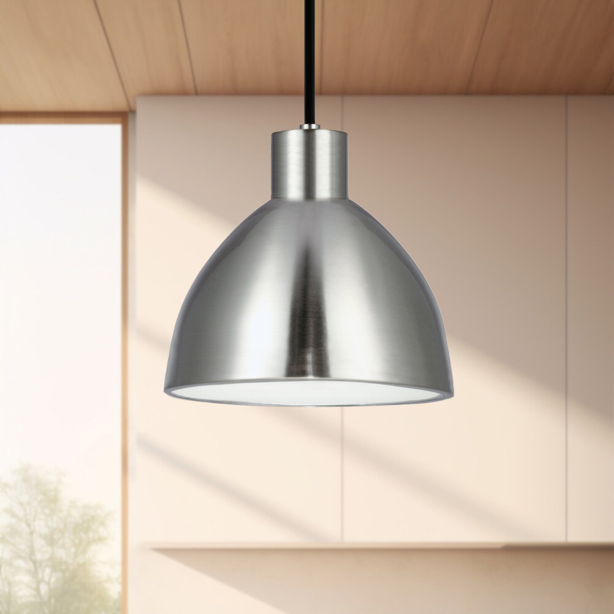Chroma 6-in Brushed Nickel LED Pendant