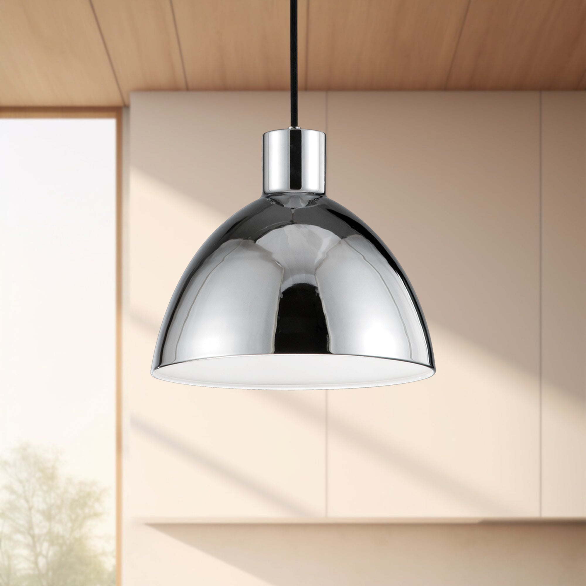 Chroma 6-in Chrome LED Pendant