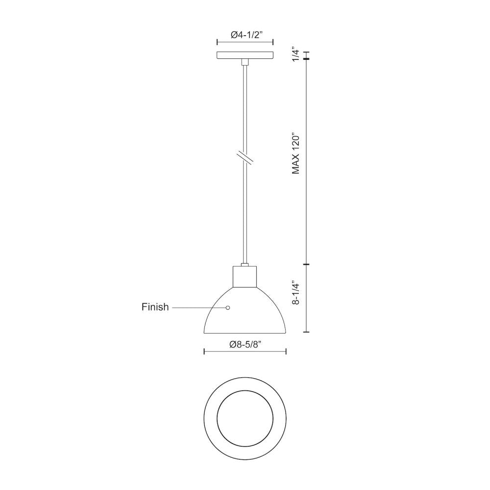 Kuzco Lighting Inc. CHROMA PD1709-BN Flush Mount Transitional - Brushed Nickel