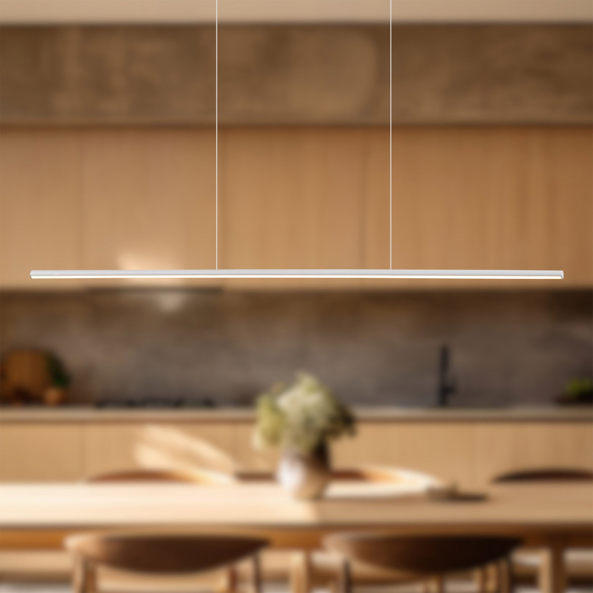 Chute 47-in White LED Linear Pendant