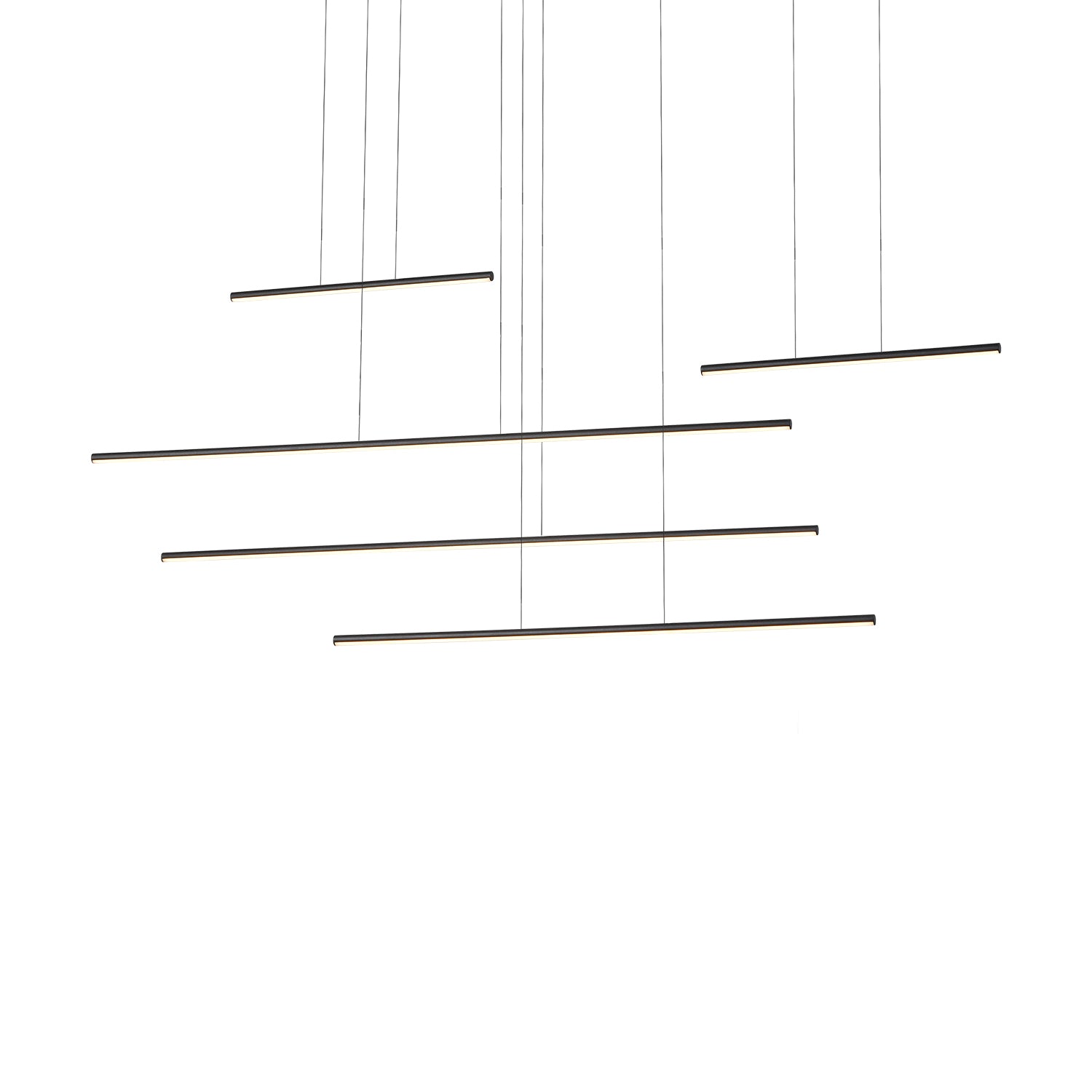 Chute Motion 60-in Black LED Multi Pendant