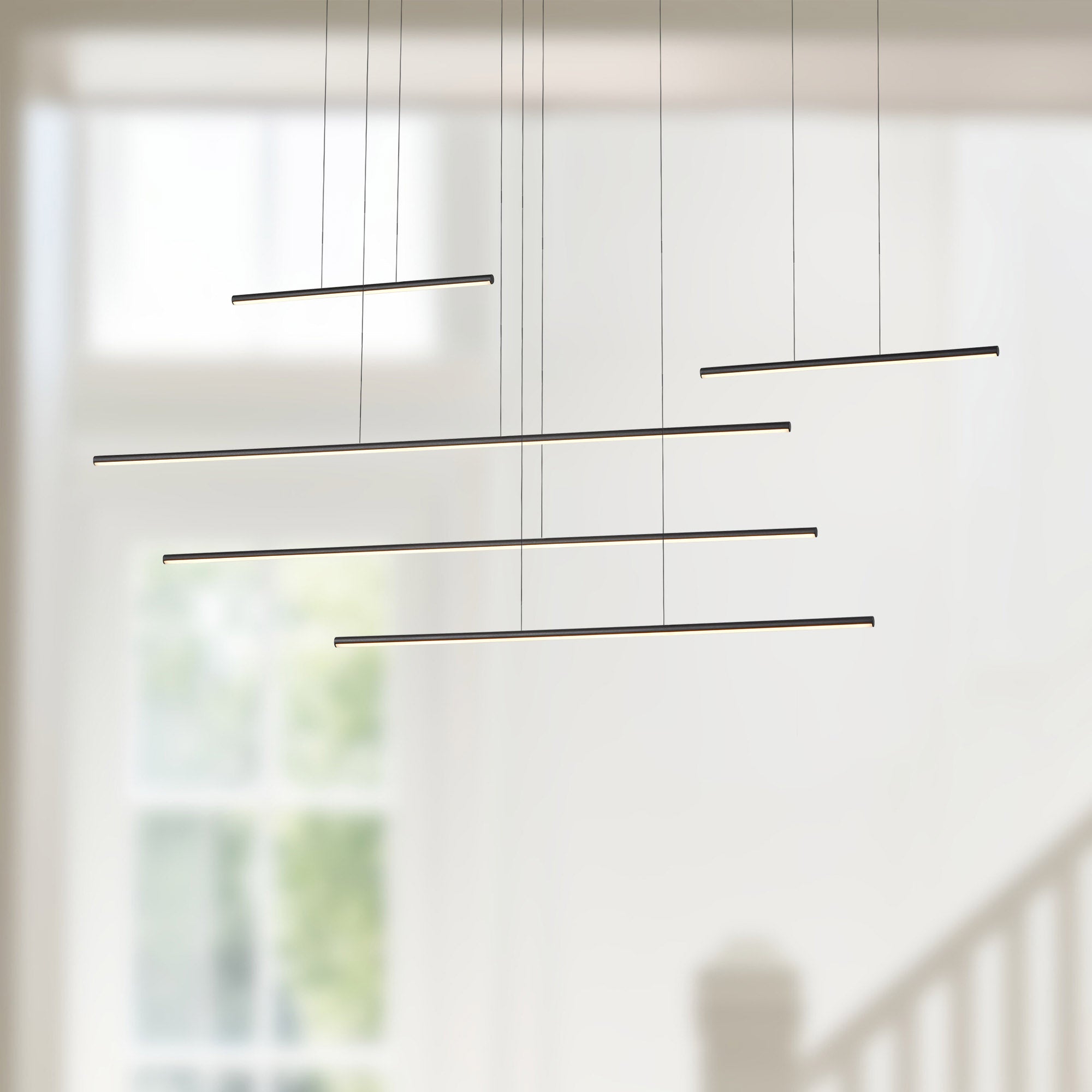 Chute Motion 60-in Black LED Multi Pendant