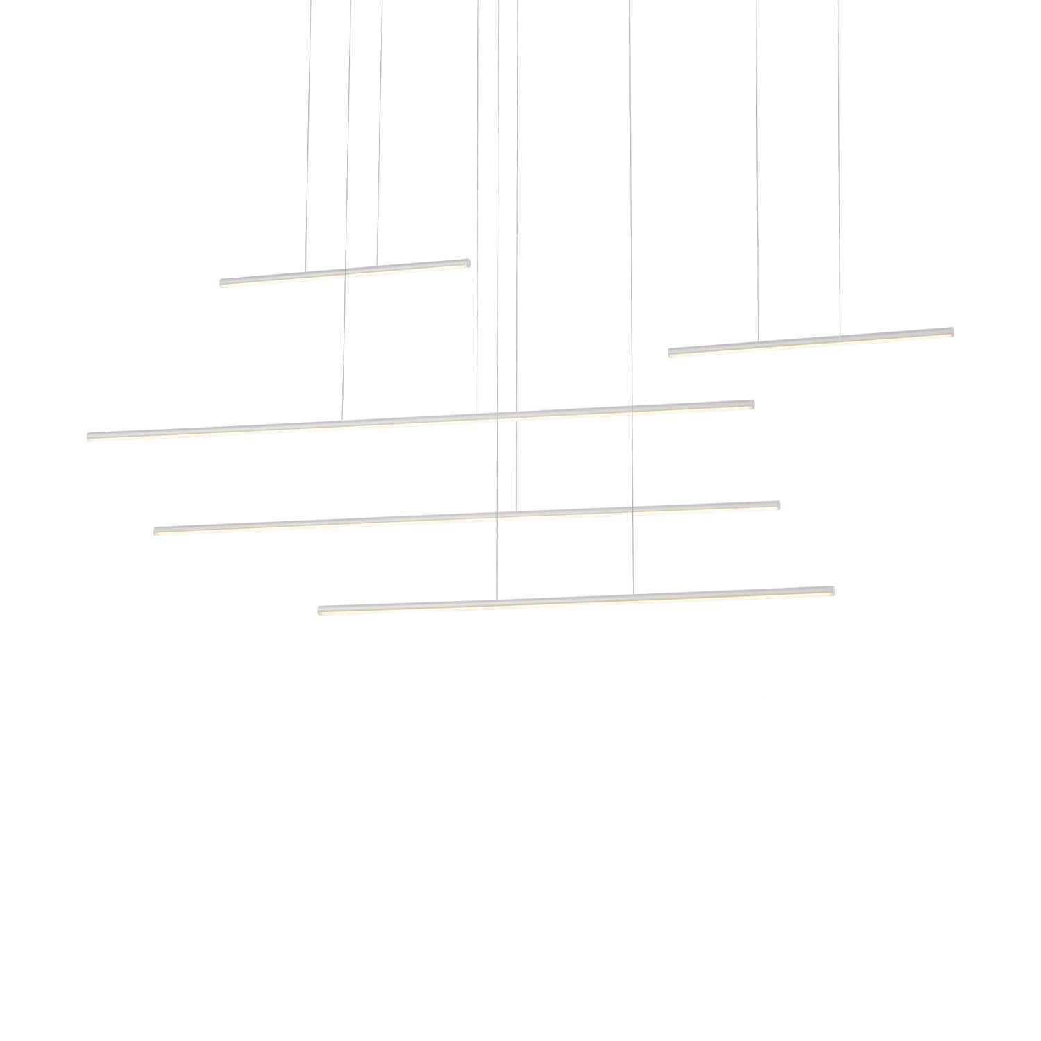 Chute Motion 60-in White LED Multi Pendant