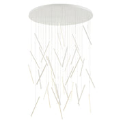 Kuzco Chute MP14850-WH Multi Pendant Light Fixture, UL Damp Rated, White