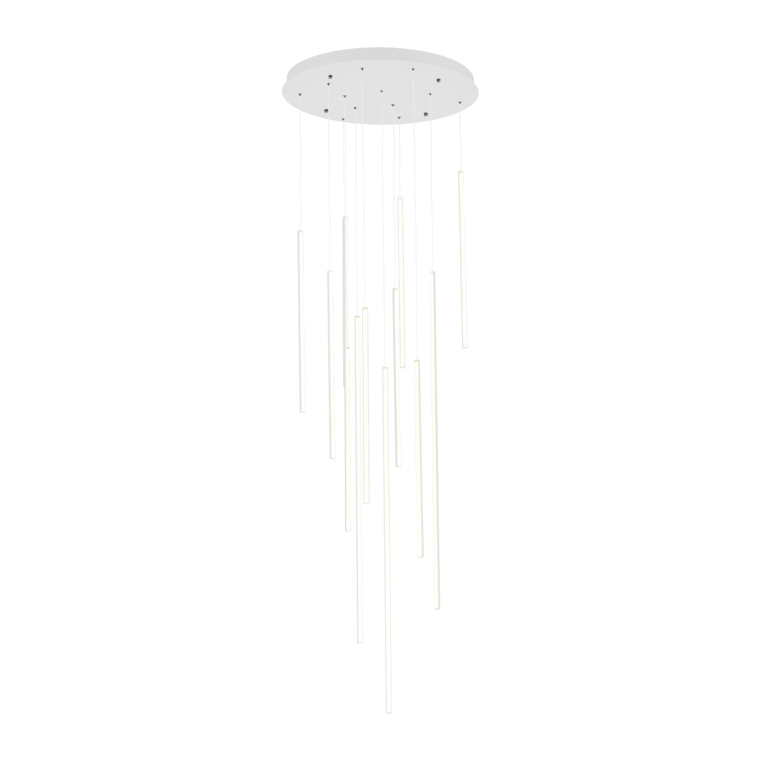 Chute 12 Head White LED Multi Pendant