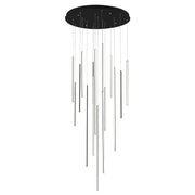 Chute 16 Head Black LED Multi Pendant