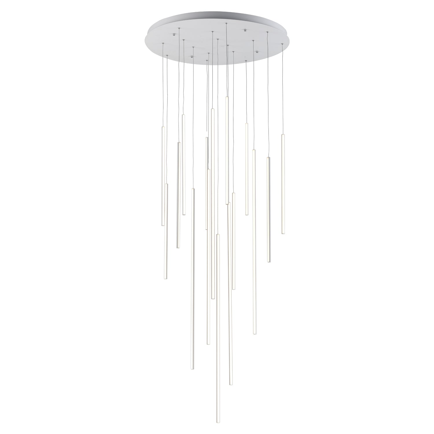Chute 16 Head White LED Multi Pendant