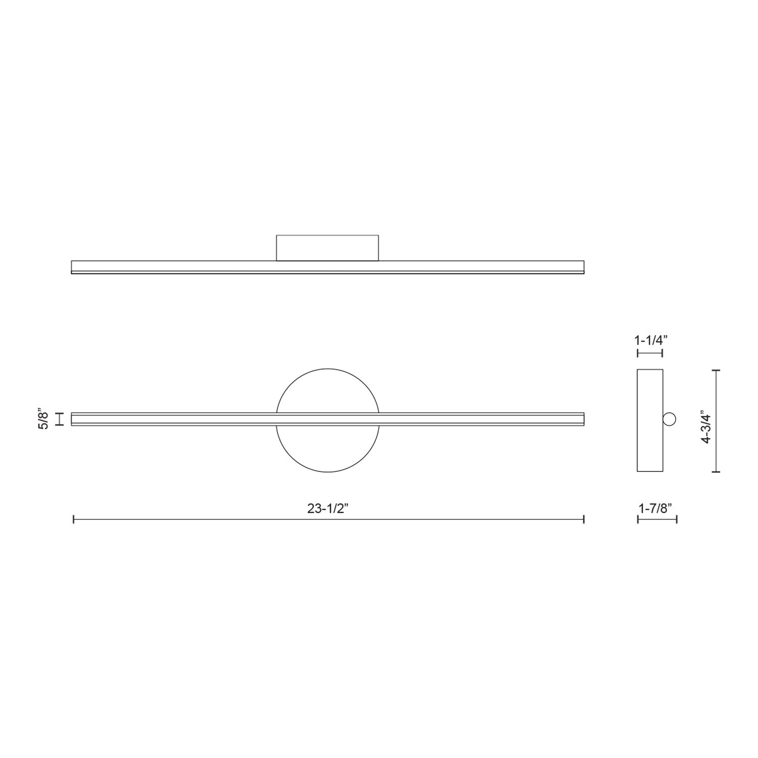 Chute 23-in Black LED Wall Sconce