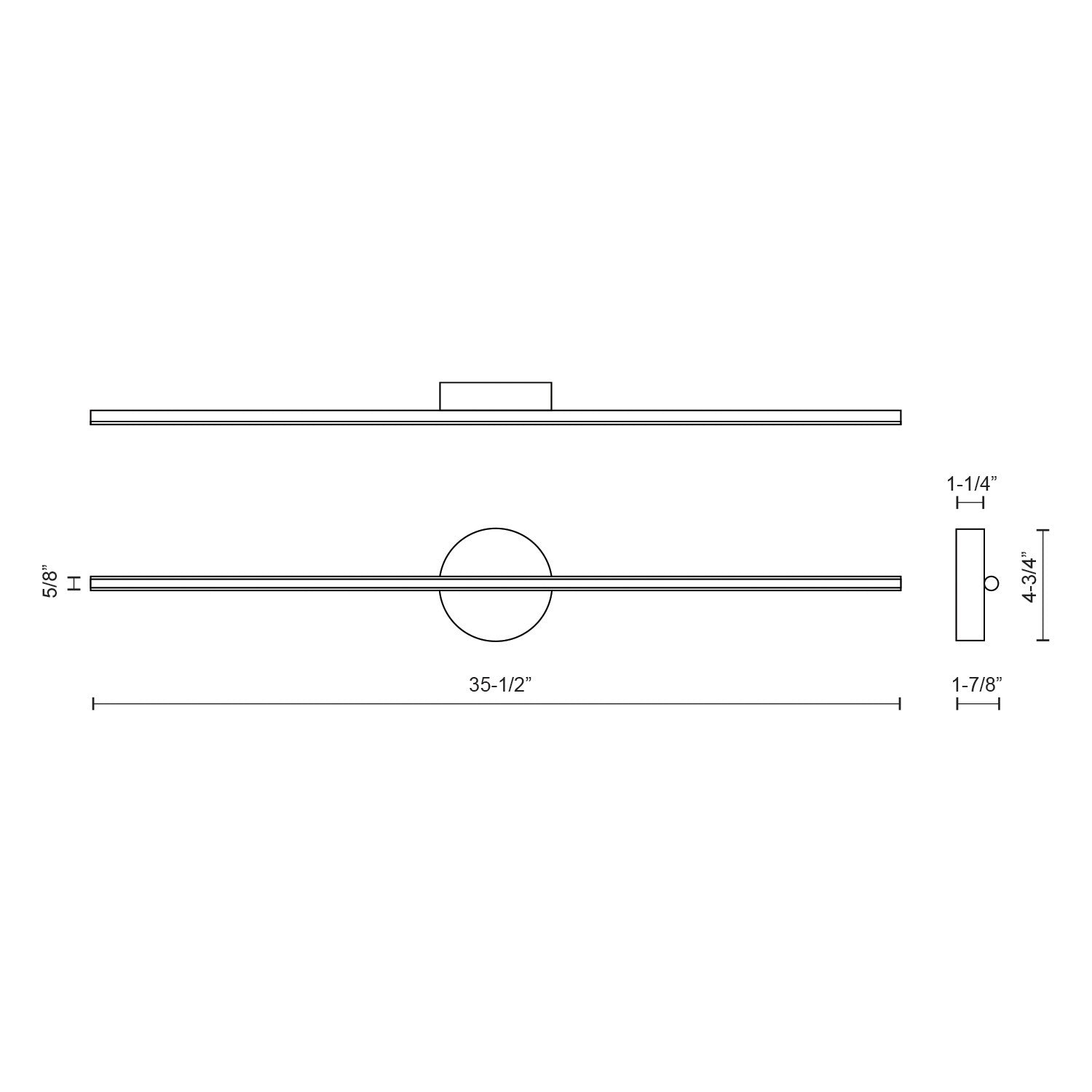 Chute 35-in Black LED Wall Sconce