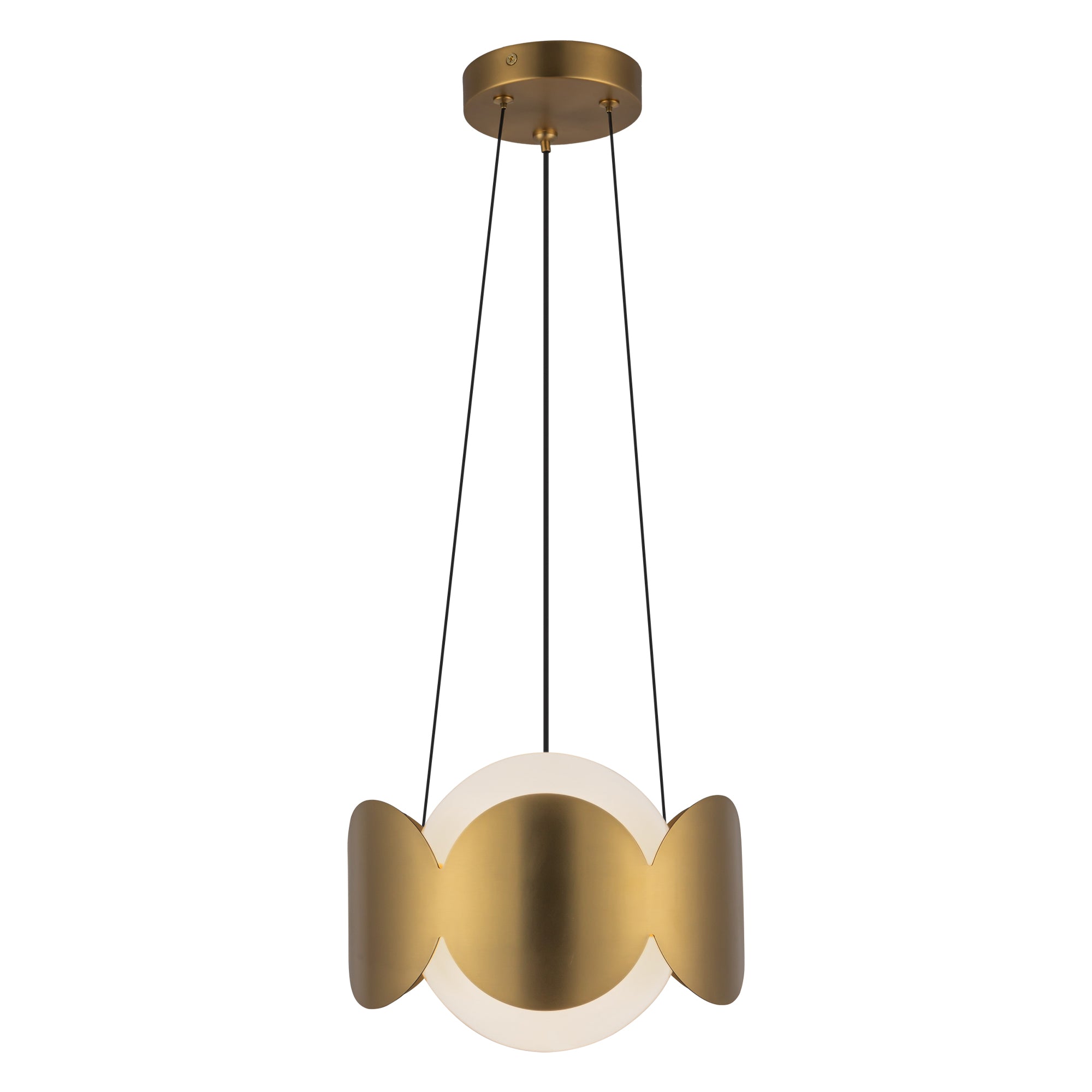 Ciel 10-in Brushed Gold/Opal Glass Socket Chandelier
