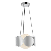 Kuzco Ciel CH59810-CH/OP Chandelier, Socket Chandelier, Chrome/Opal Glass