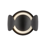 Ciel 10-in Black/Opal Glass Socket Wall Sconce
