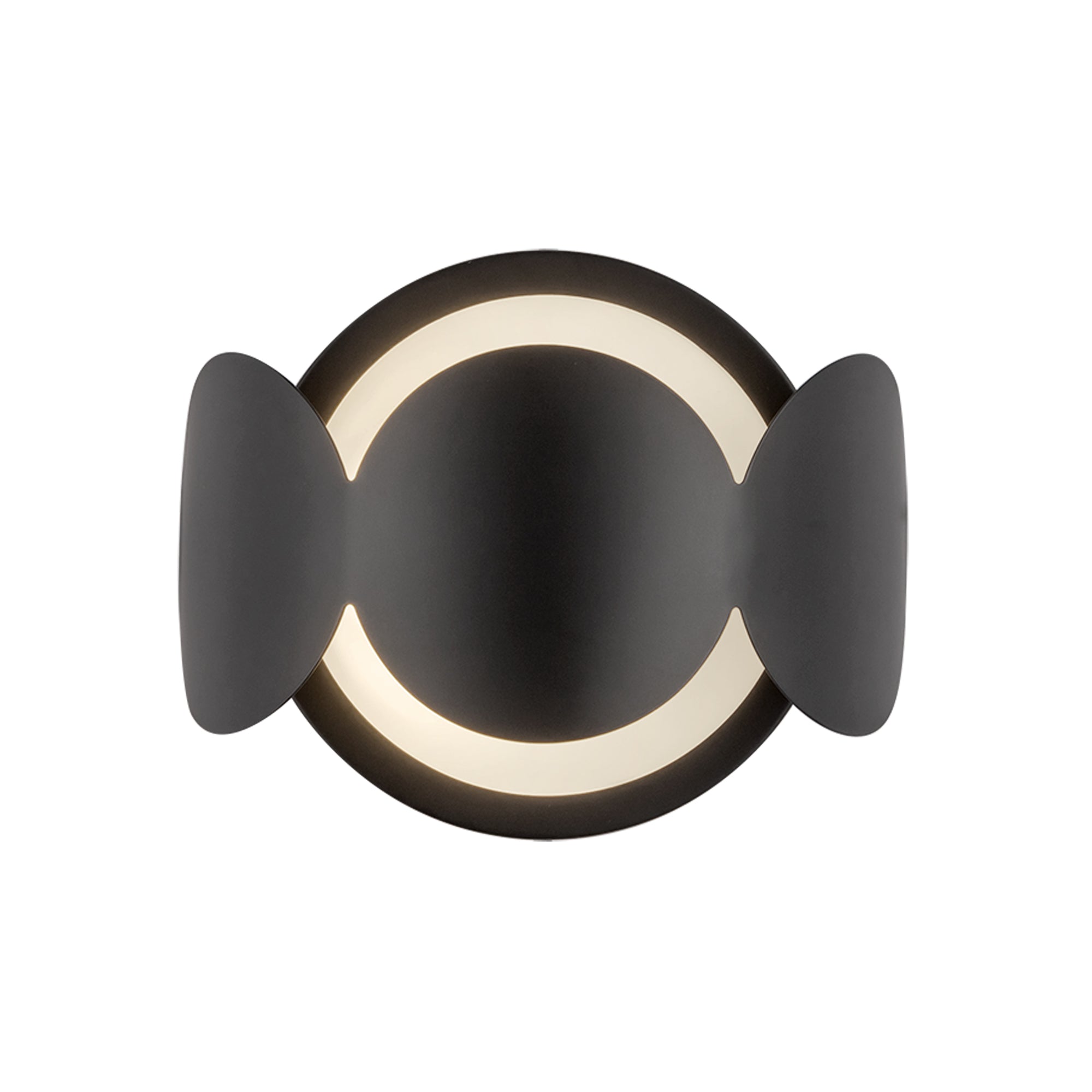 Ciel 10-in Black/Opal Glass Socket Wall Sconce