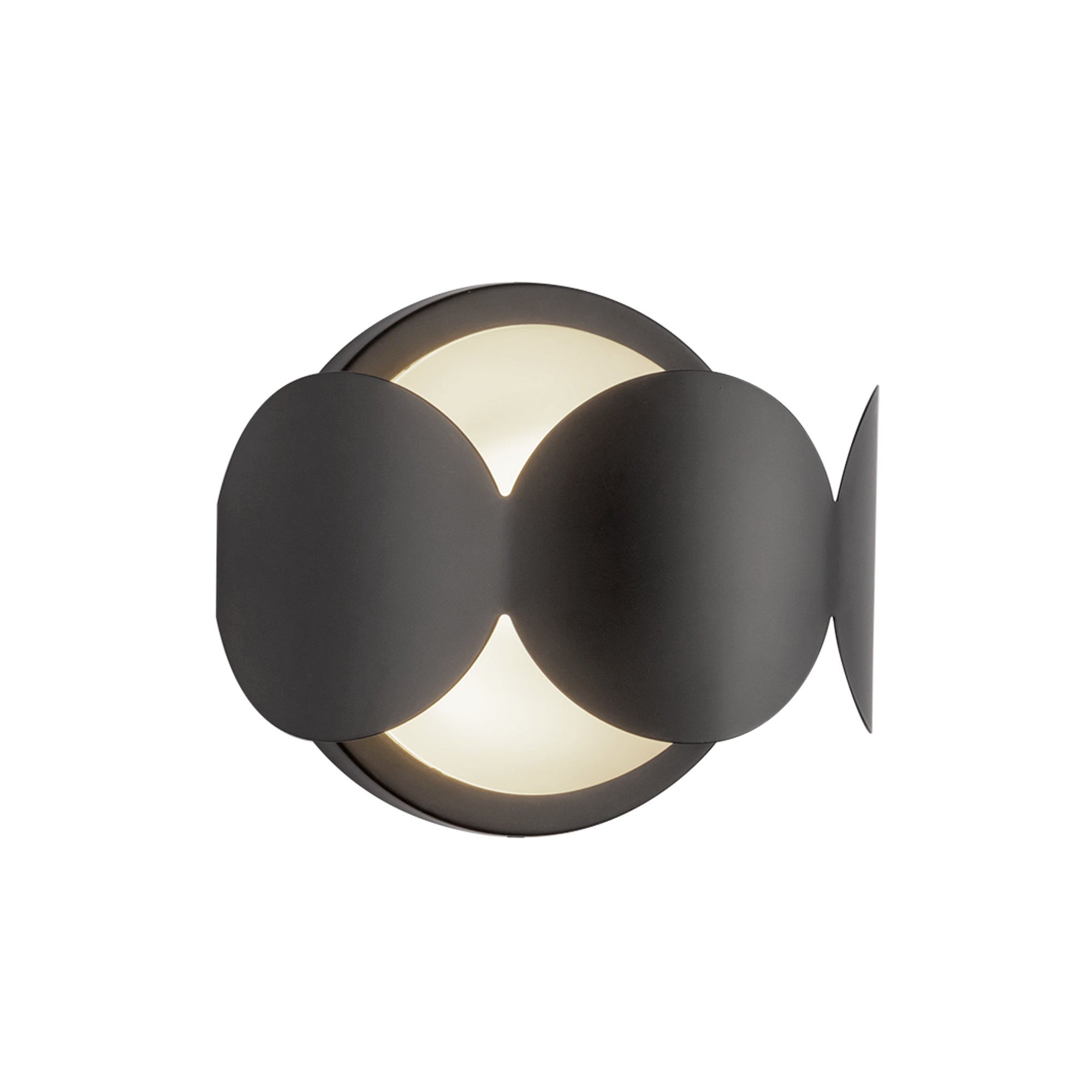 Ciel 10-in Black/Opal Glass Socket Wall Sconce