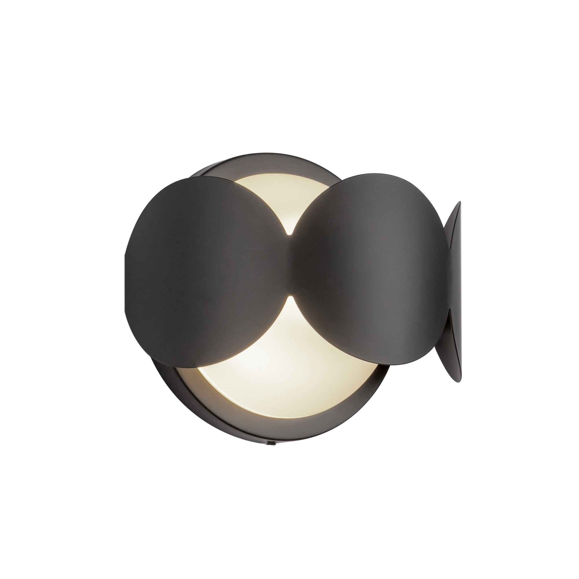 Ciel 10-in Black/Opal Glass Socket Wall Sconce