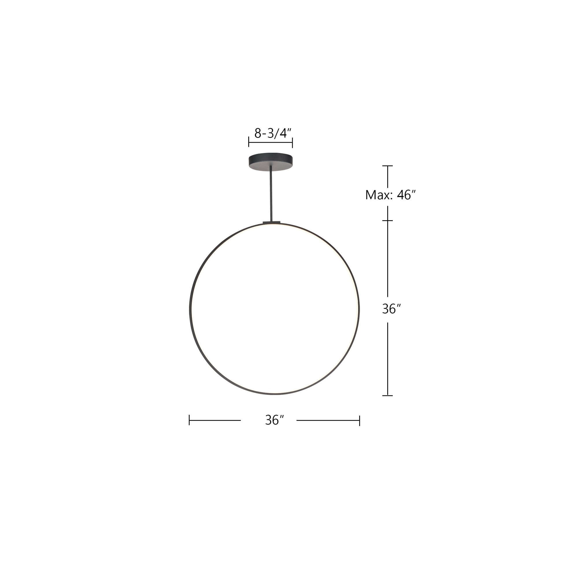 Cirque 36-in White LED Pendant