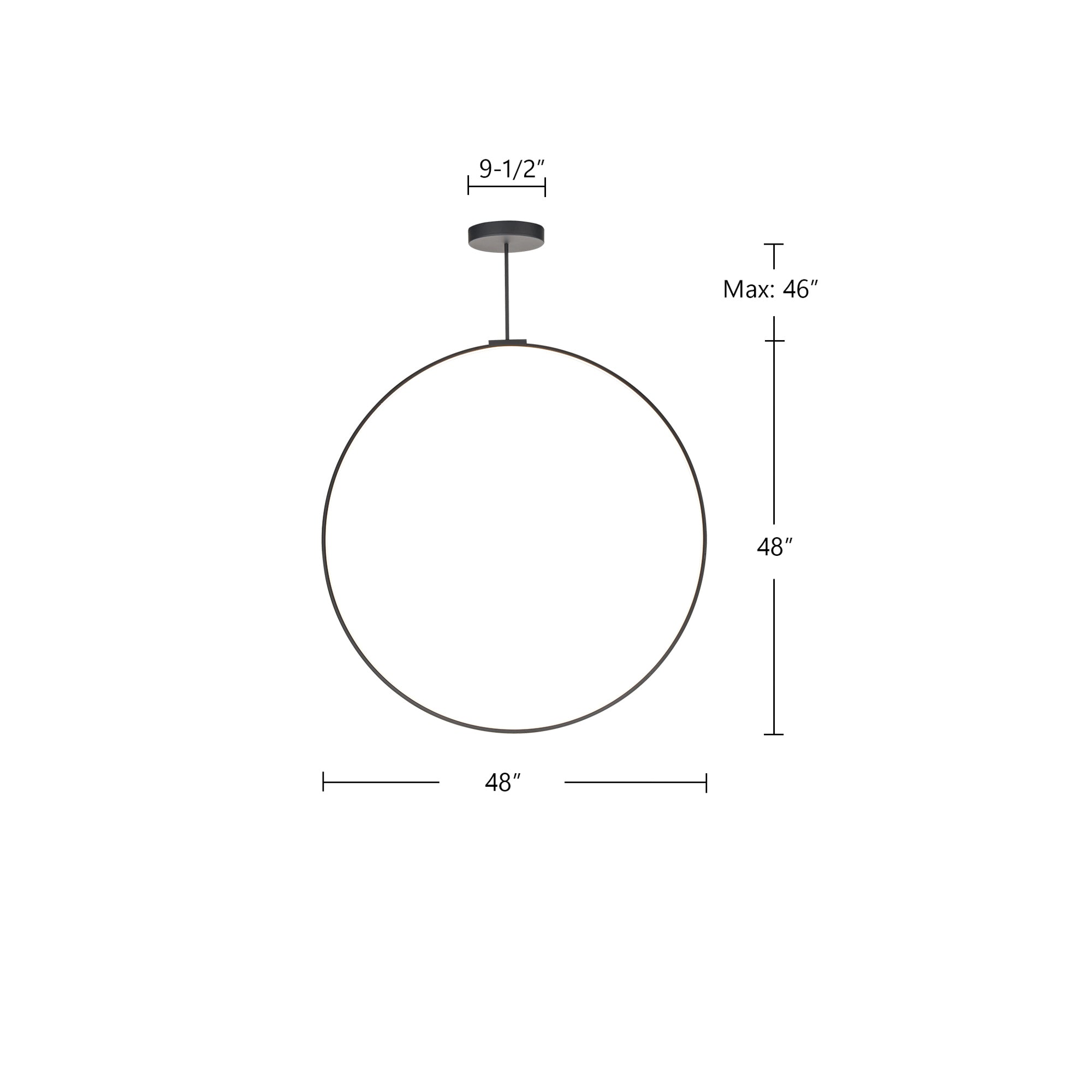 Cirque 48-in Brushed Nickel LED Pendant