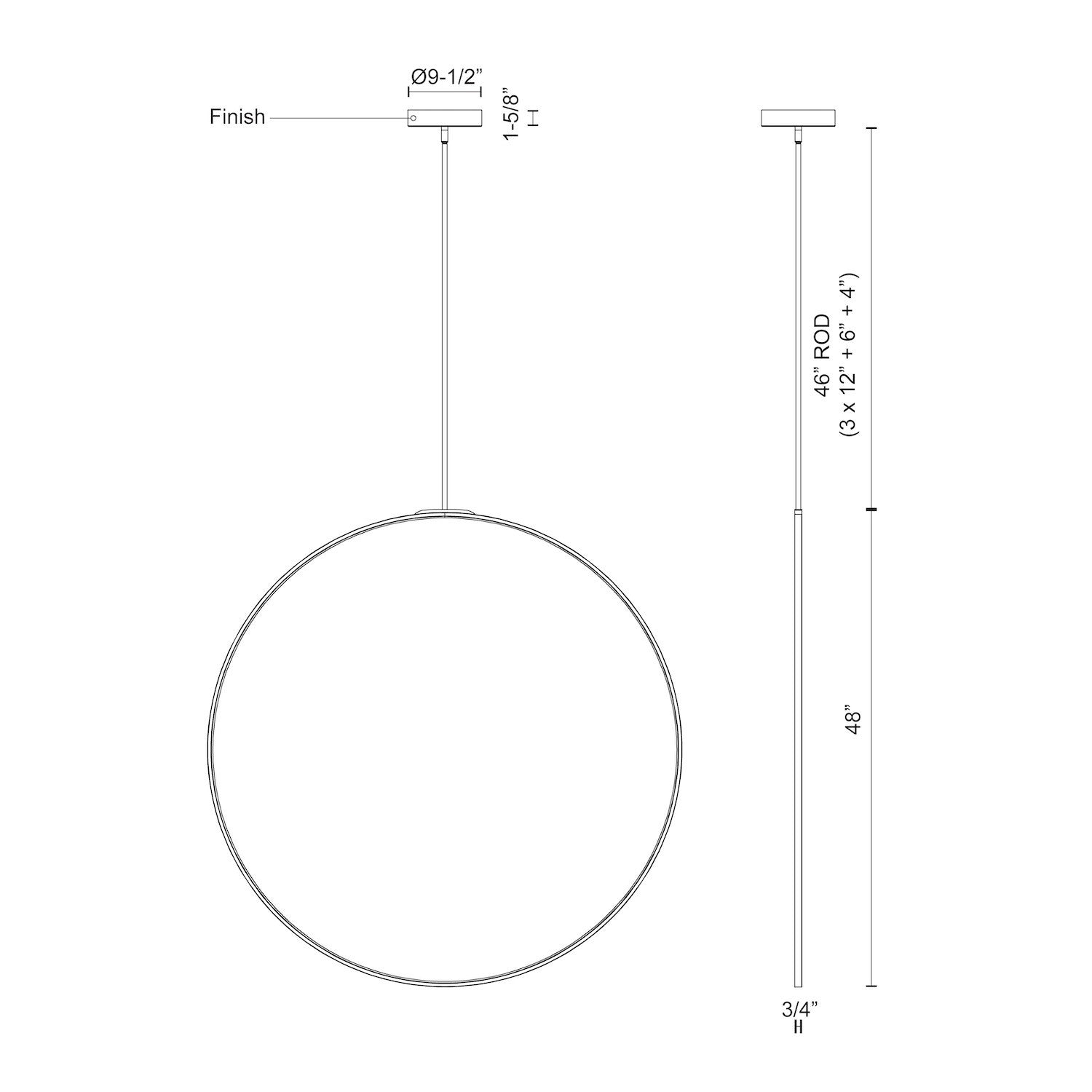 Cirque 48-in Brushed Nickel LED Pendant