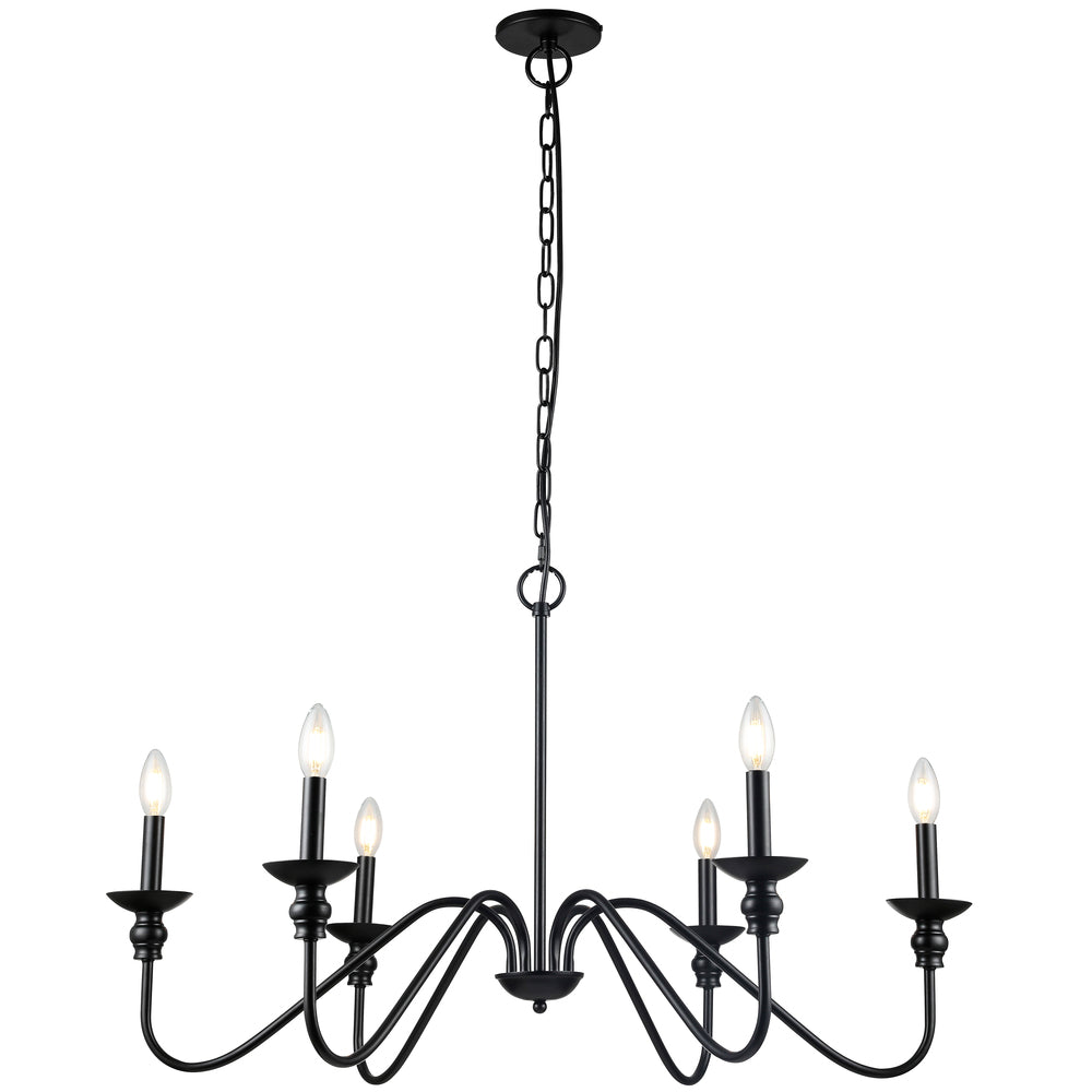 Dainolite CLARA CLA-366C-MB Chandelier Traditional - Matte Black