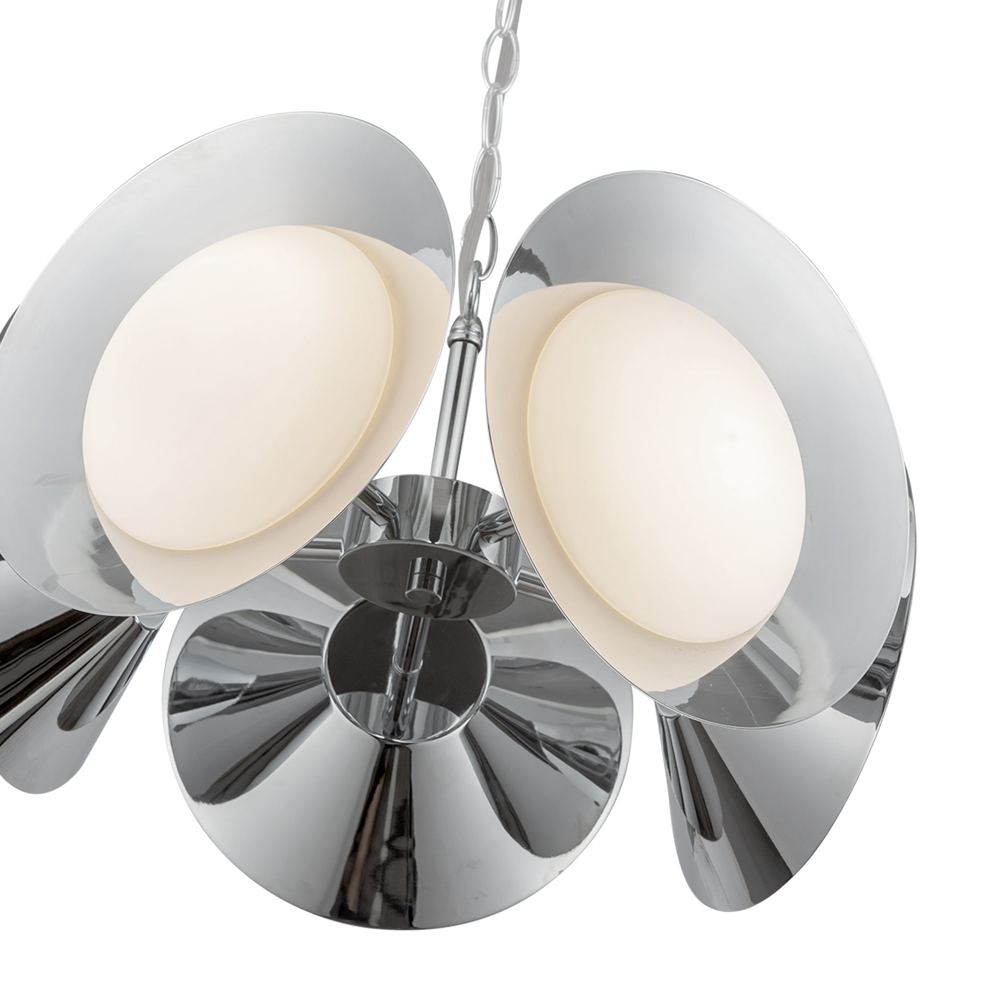 Cleo 16-in Chrome/Opal Glass LED Chandelier