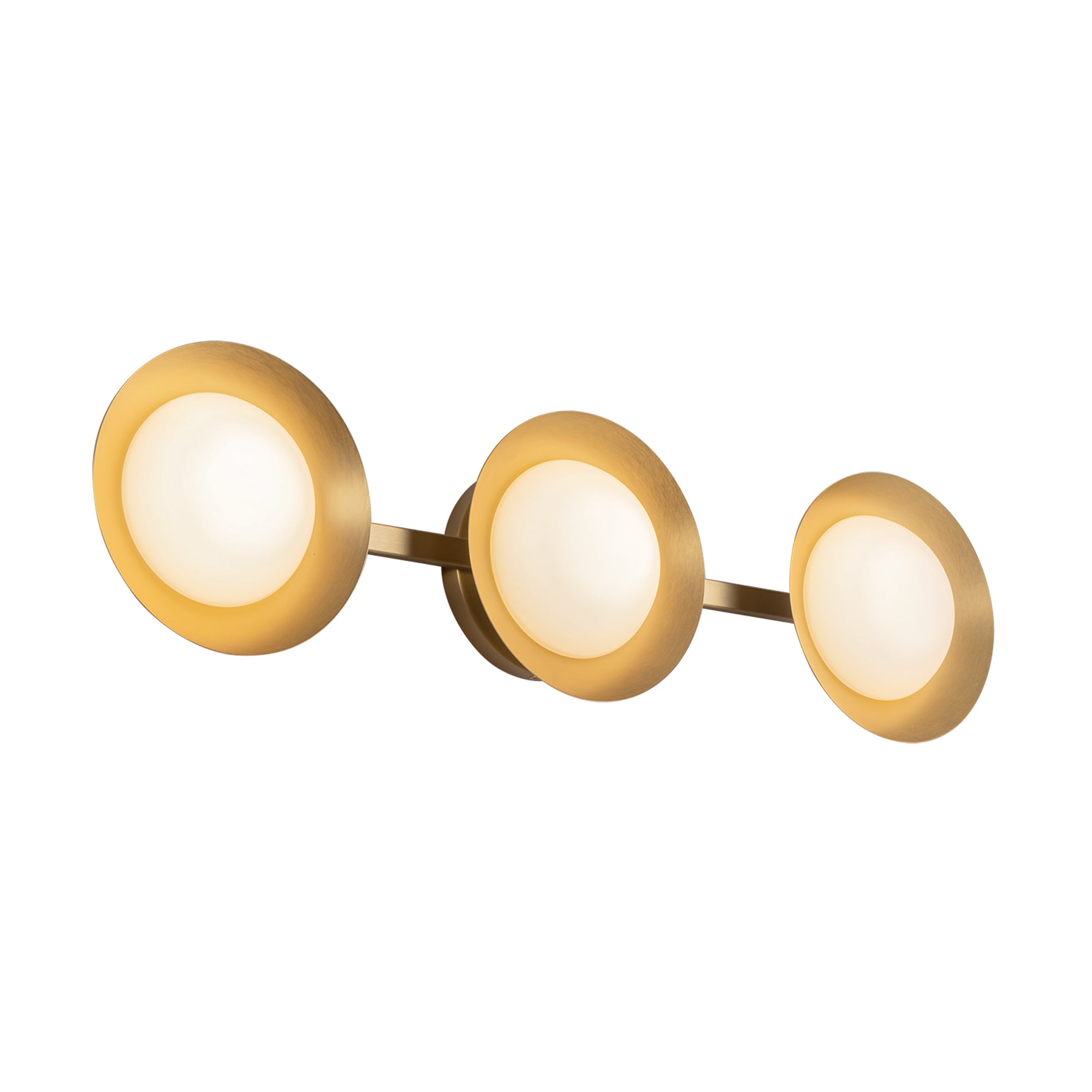 Cleo 23-in Brushed Gold/Opal Glass LED Vanity Light