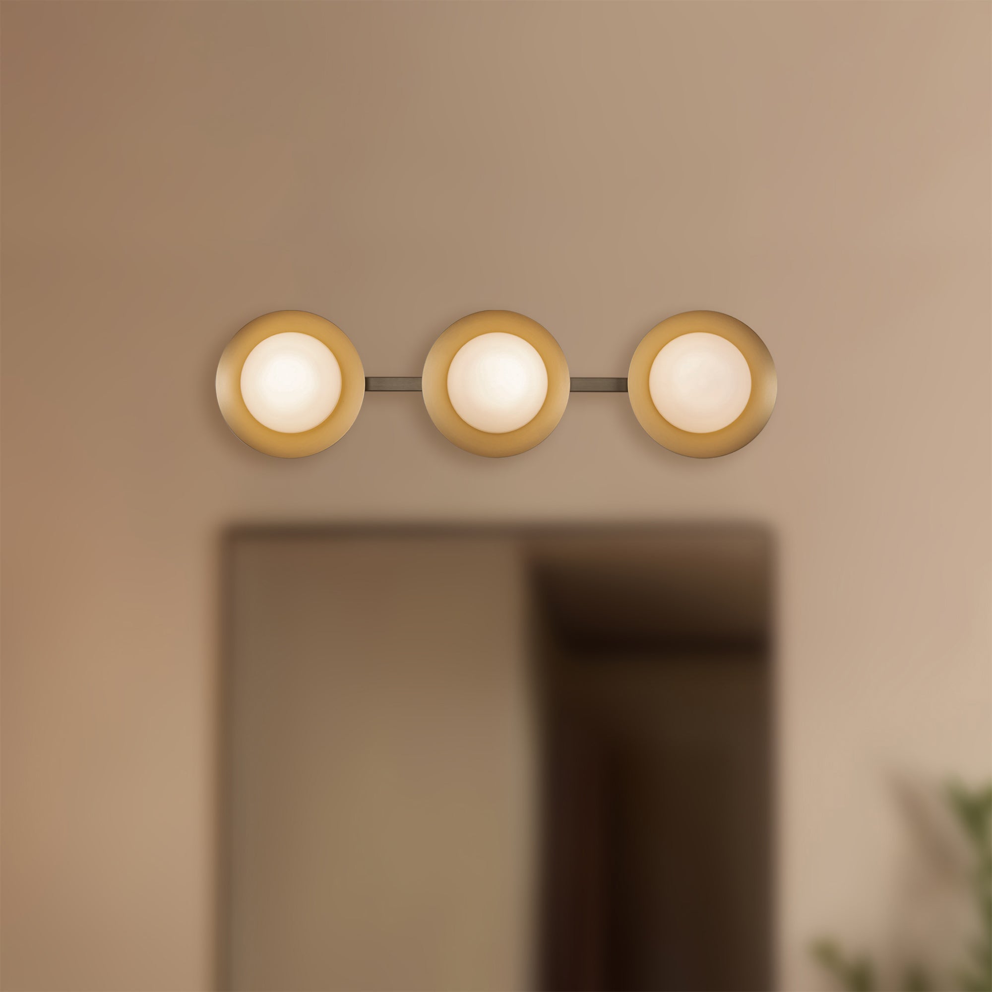 Cleo 23-in Brushed Gold/Opal Glass LED Vanity Light