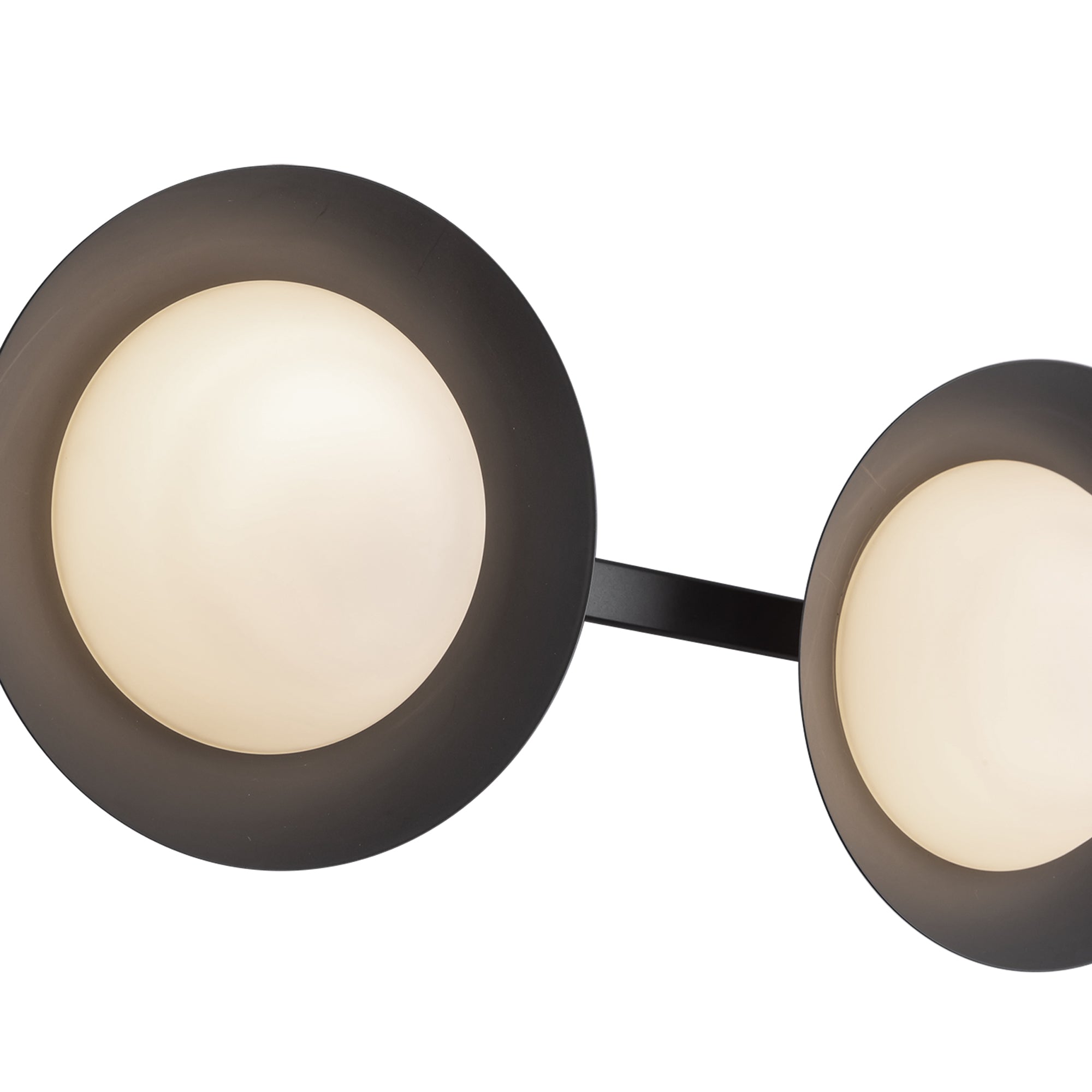 Cleo 23-in Black/Opal Glass LED Vanity Light