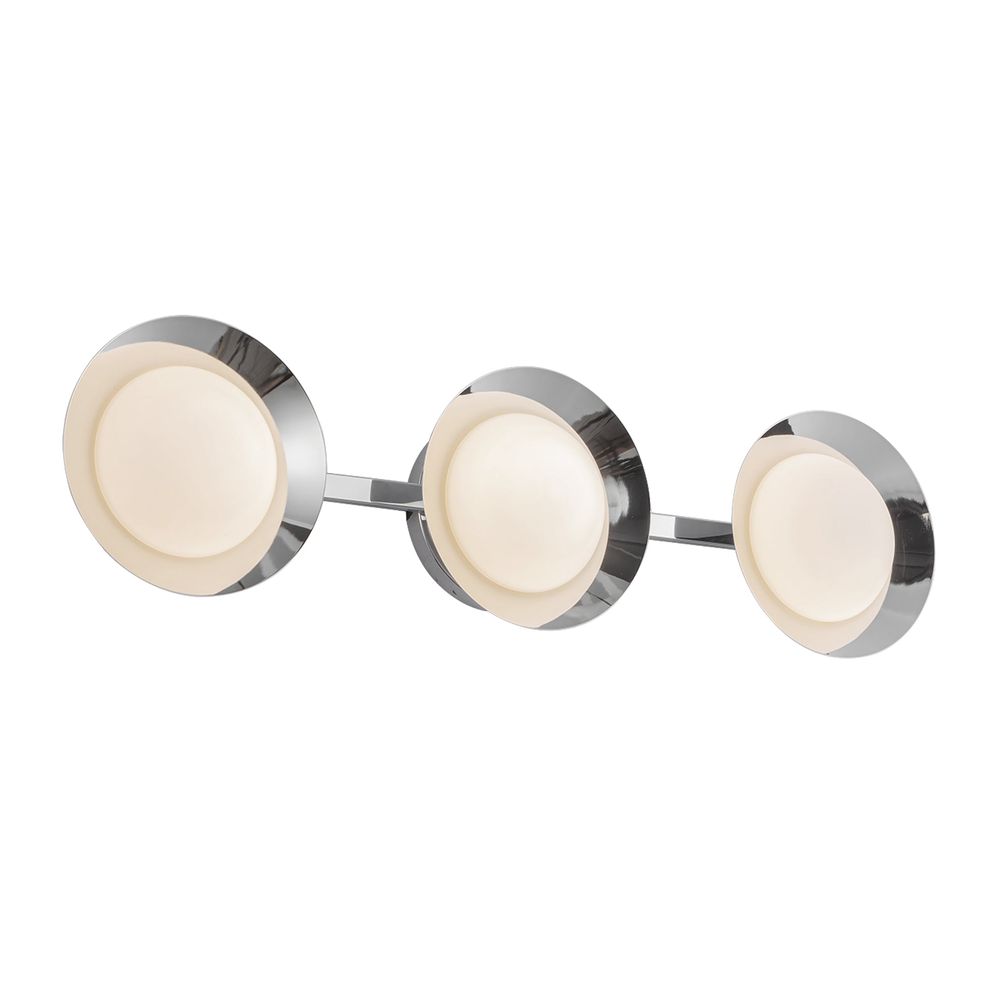 Cleo 23-in Chrome/Opal Glass LED Vanity Light