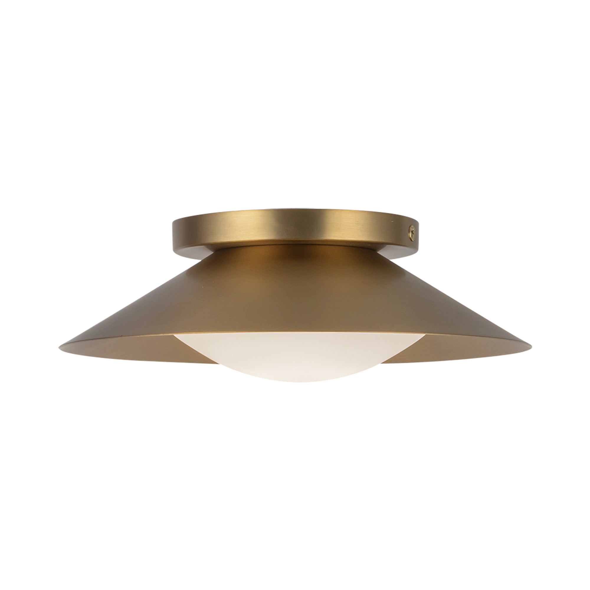 Cleo 9-in Brushed Gold/Opal Glass LED Wall Sconce