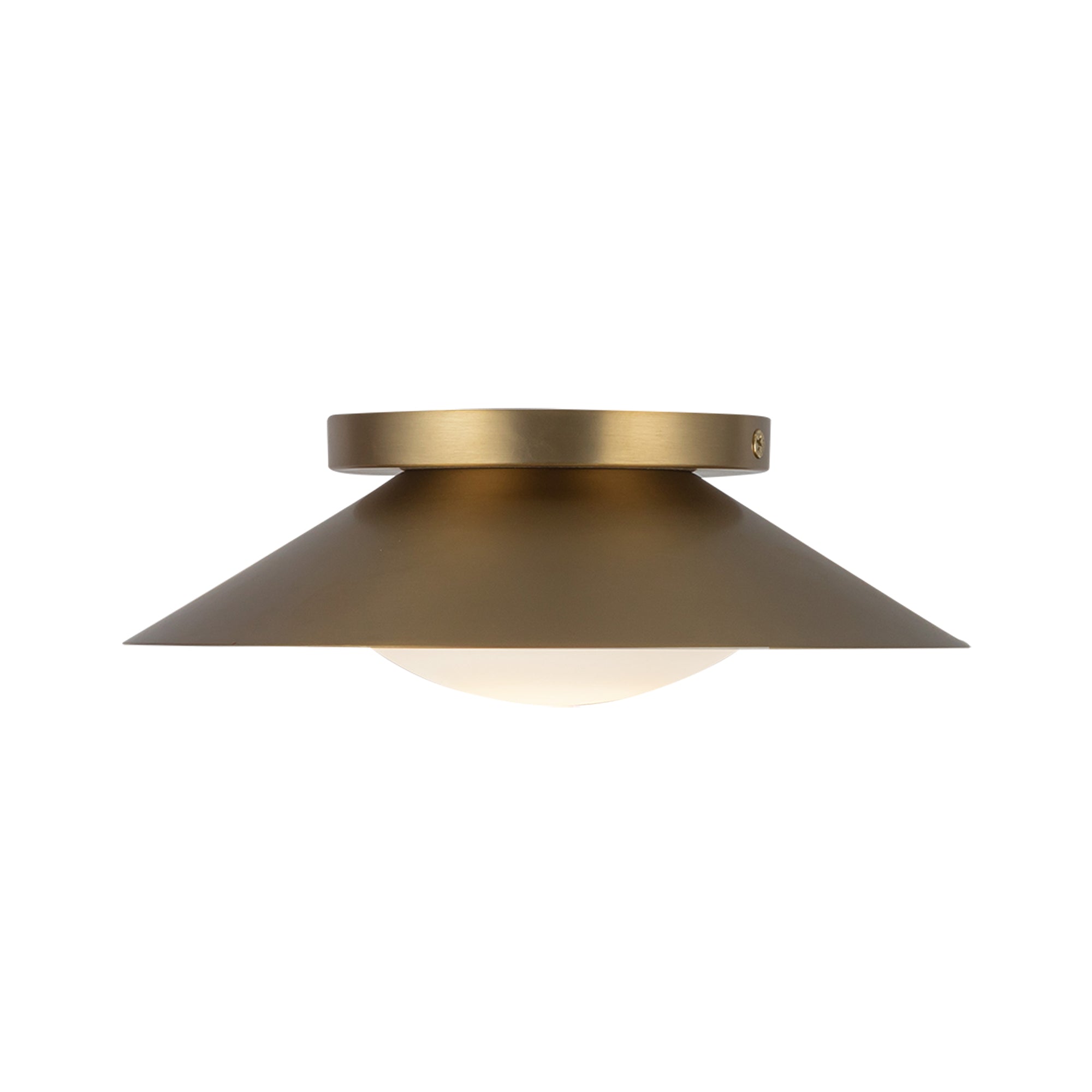 Cleo 9-in Brushed Gold/Opal Glass LED Wall Sconce