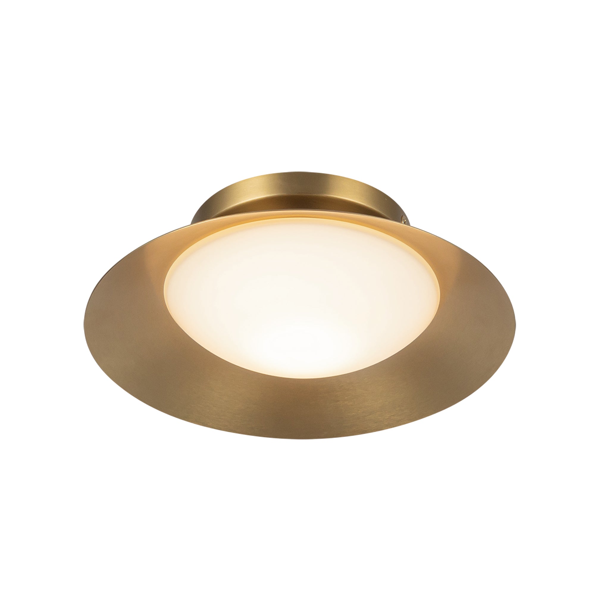 Cleo 9-in Brushed Gold/Opal Glass LED Wall Sconce