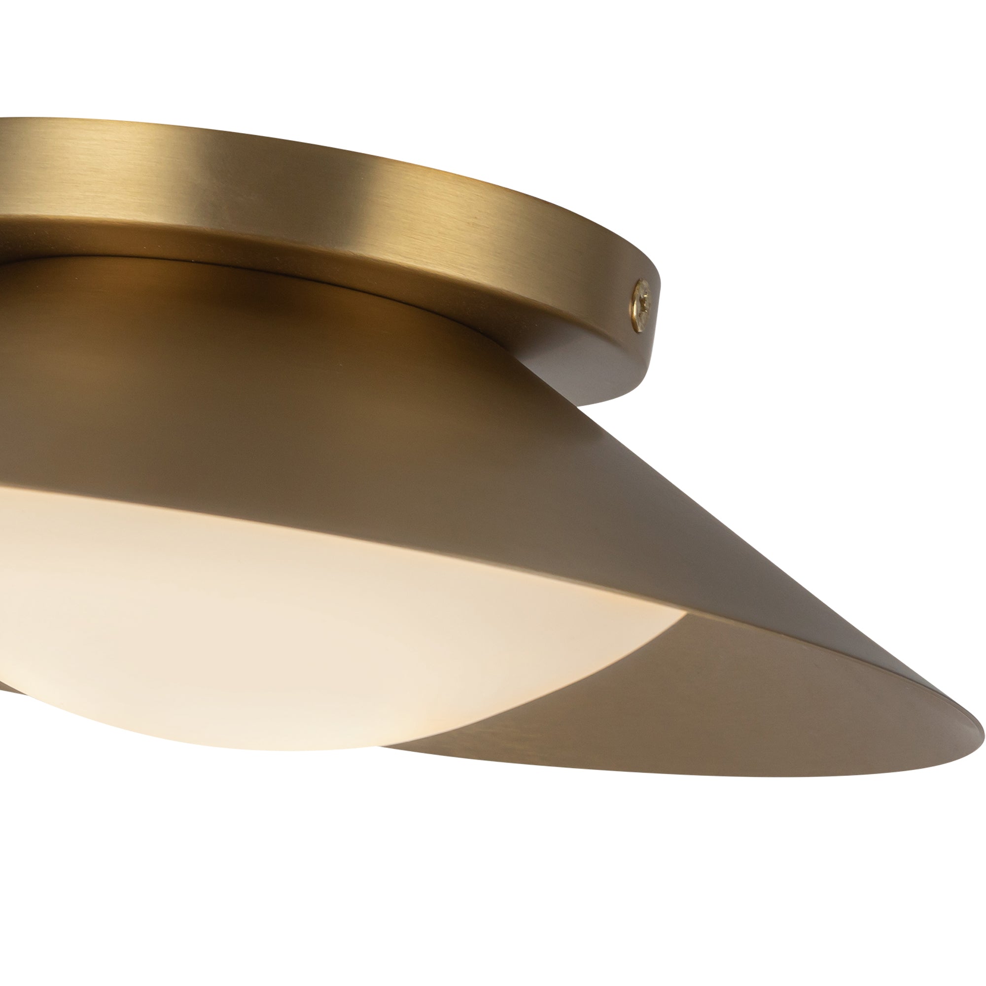 Cleo 9-in Brushed Gold/Opal Glass LED Wall Sconce