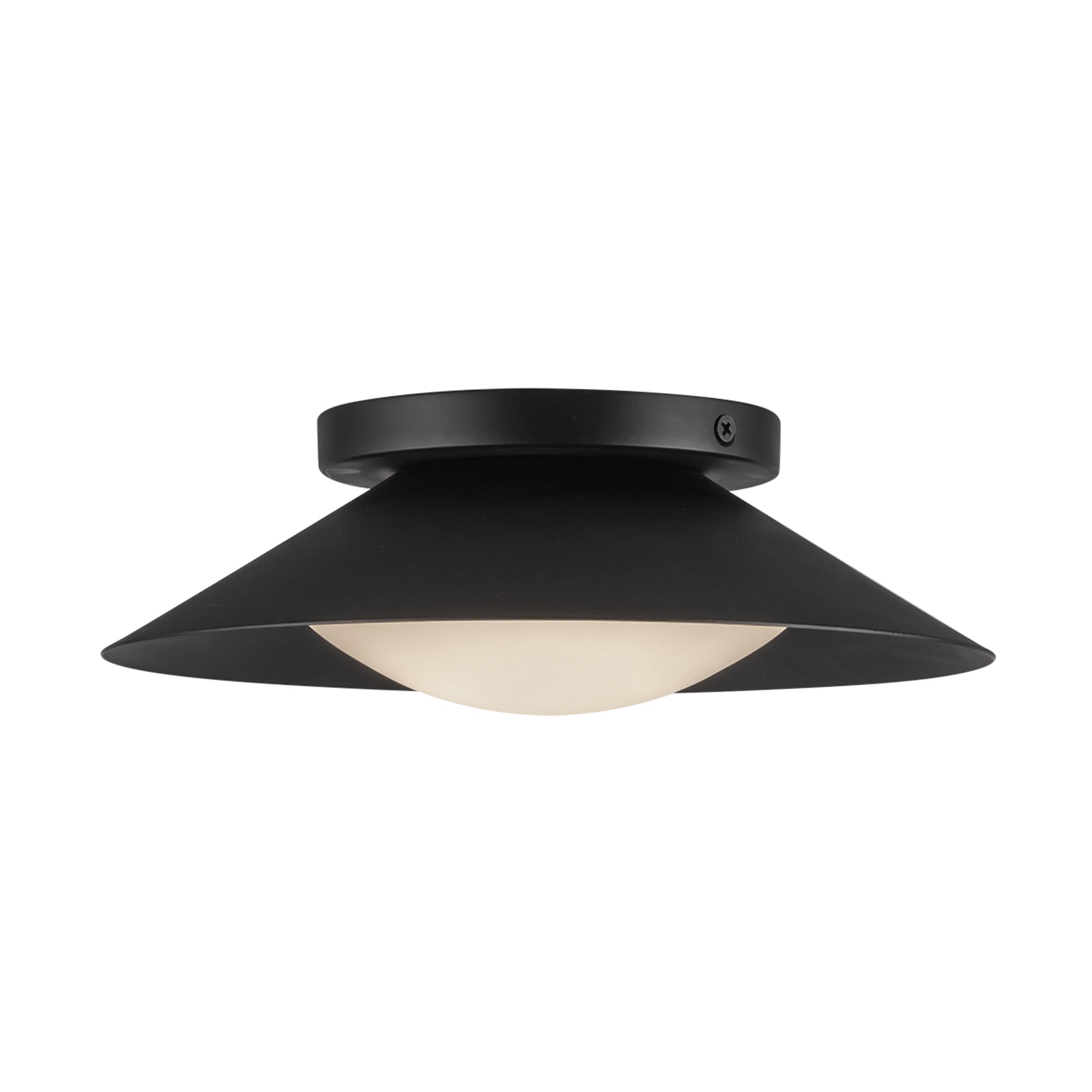 Cleo 9-in Black/Opal Glass LED Wall Sconce