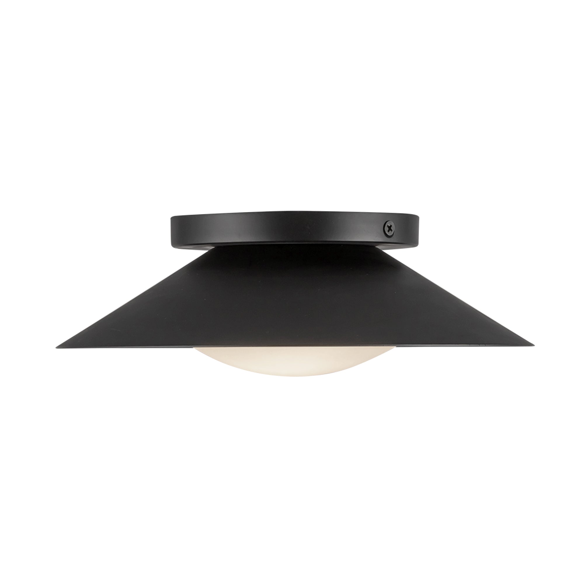 Cleo 9-in Black/Opal Glass LED Wall Sconce