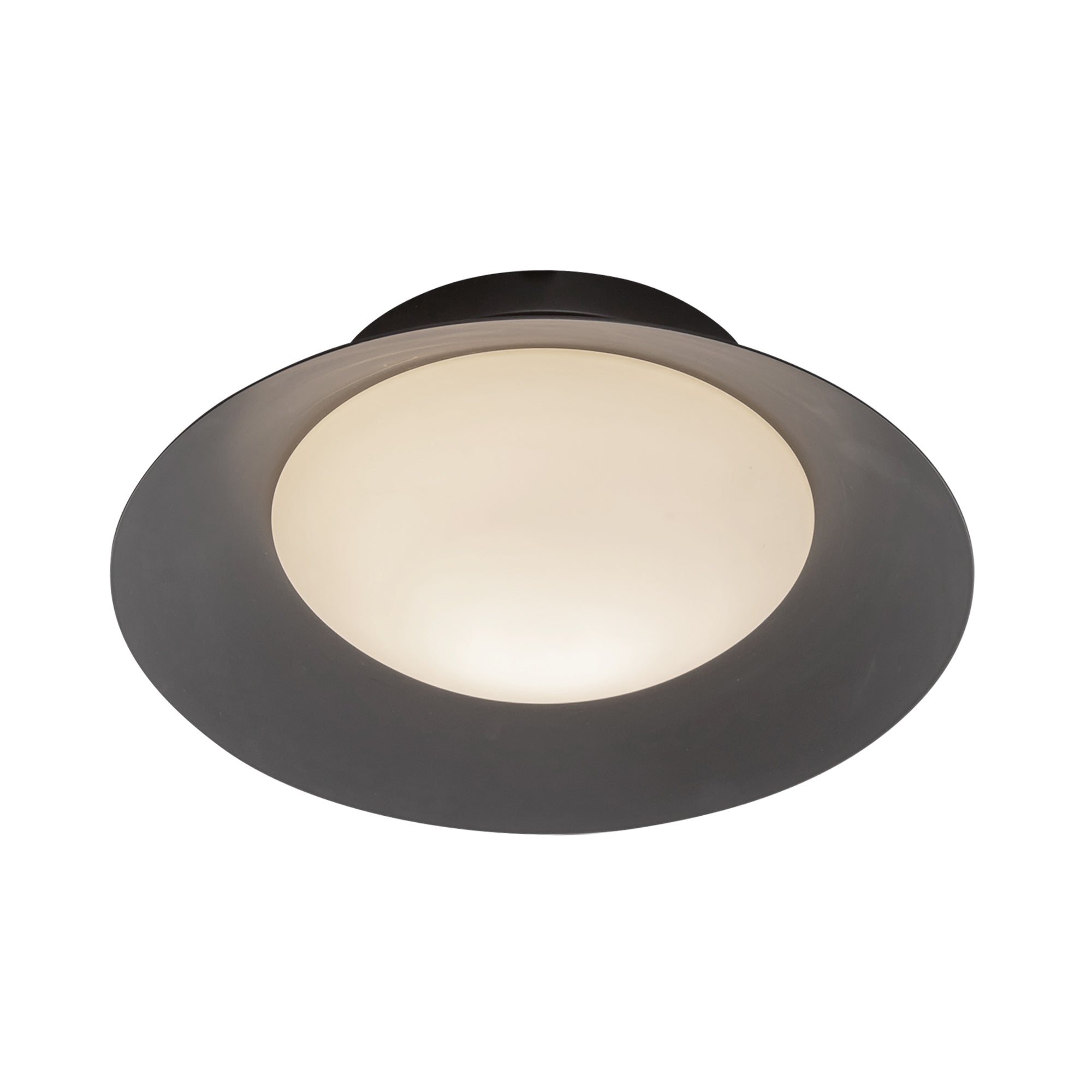 Cleo 9-in Black/Opal Glass LED Wall Sconce