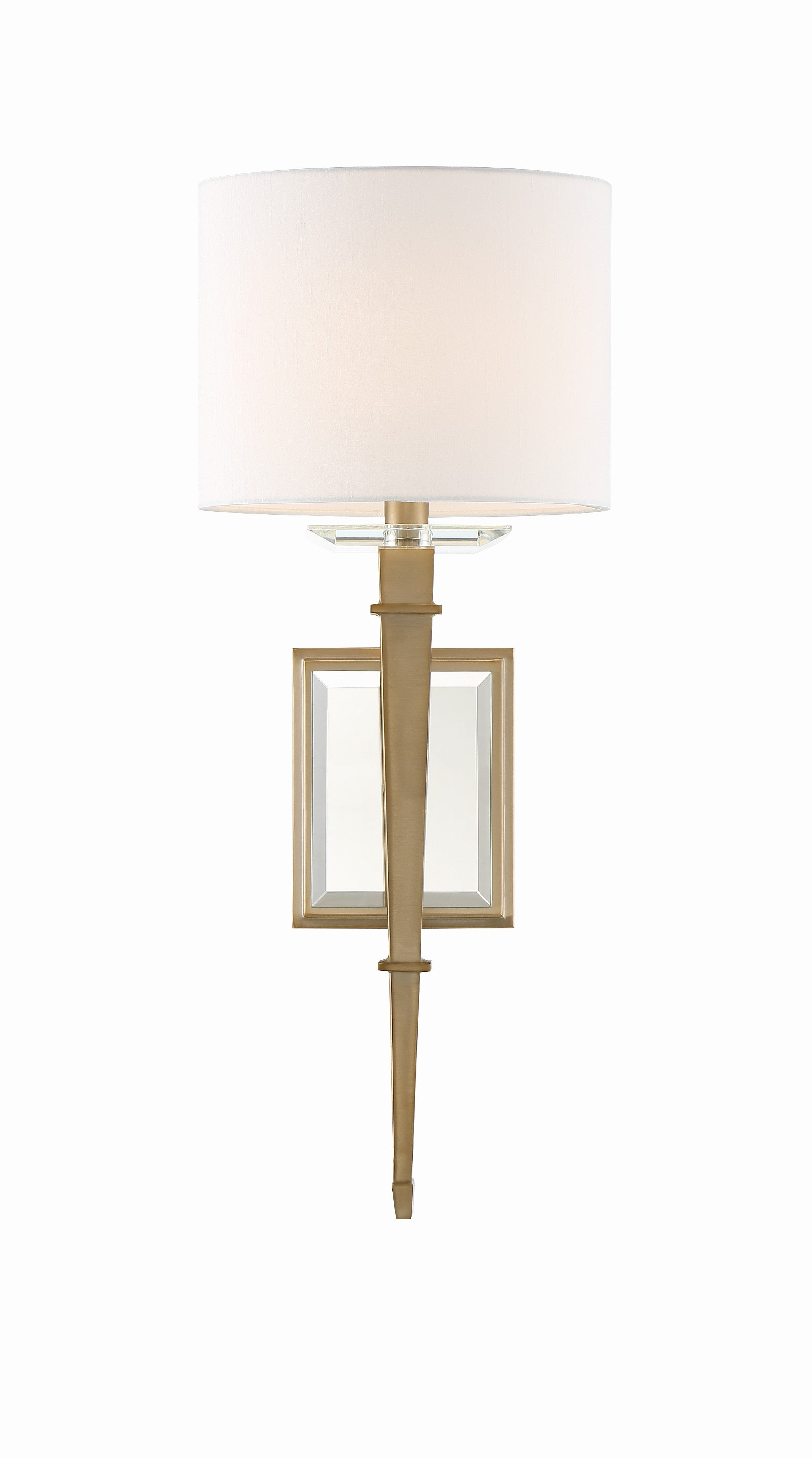 Crystorama Clifton CLI-231-AG – 8 Inch – 1 Light – Sconce – Aged Brass – Damp Rated