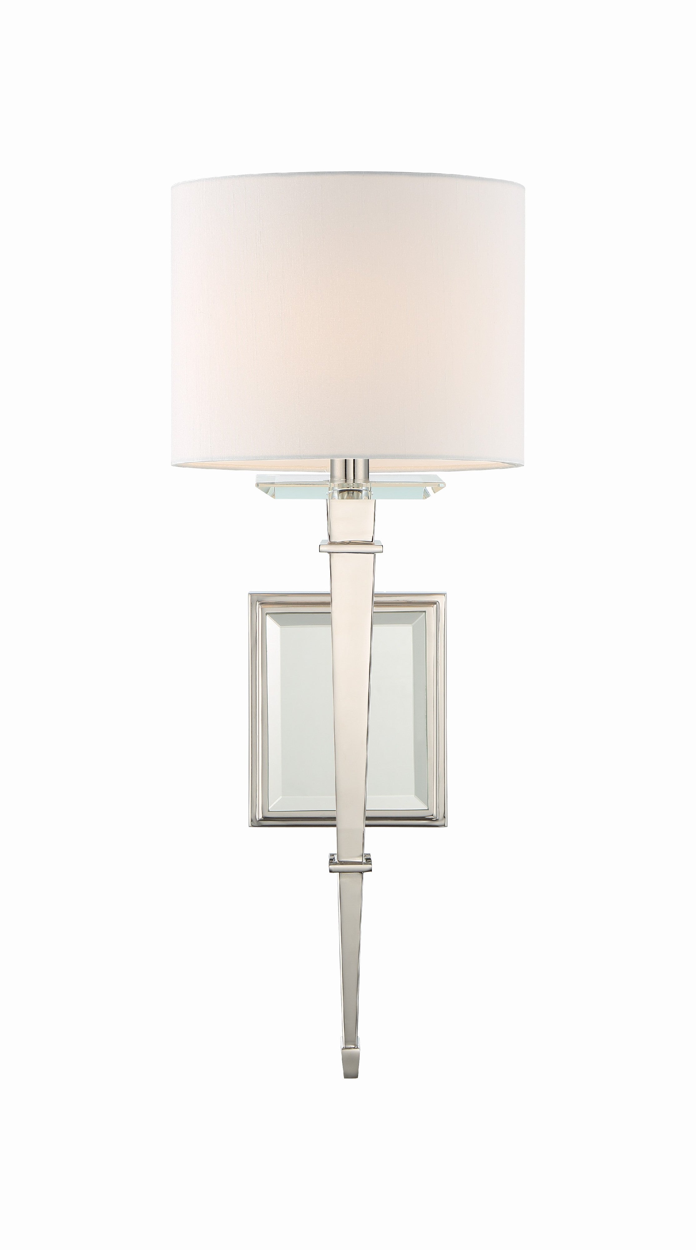 Crystorama Clifton CLI-231-PN – 8 Inch – 1 Light – Sconce – Polished Nickel – Damp Rated