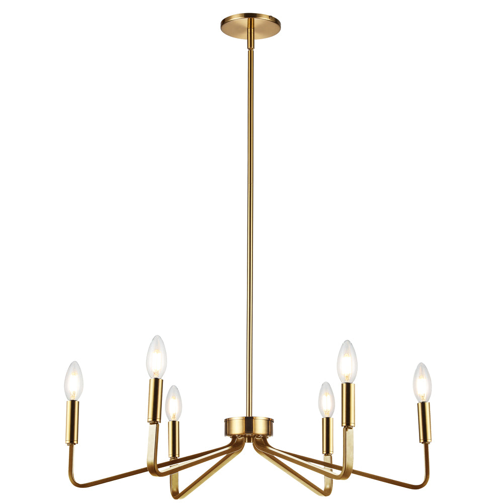 Dainolite CLAYTON CLN-266C-AGB Chandelier Contemporary - Aged Brass