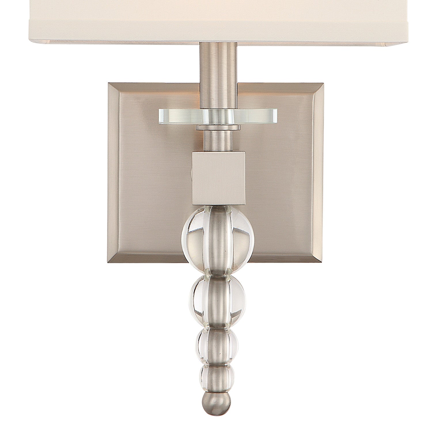 Crystorama Clover CLO-8892-BN – 9.5 Inch – 1 Light – Sconce – Brushed Nickel – Dry Rated