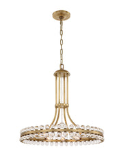Crystorama Clover CLO-8898-AG – 22.5 Inch – 8 Light – Chandelier – Aged Brass – Dry Rated