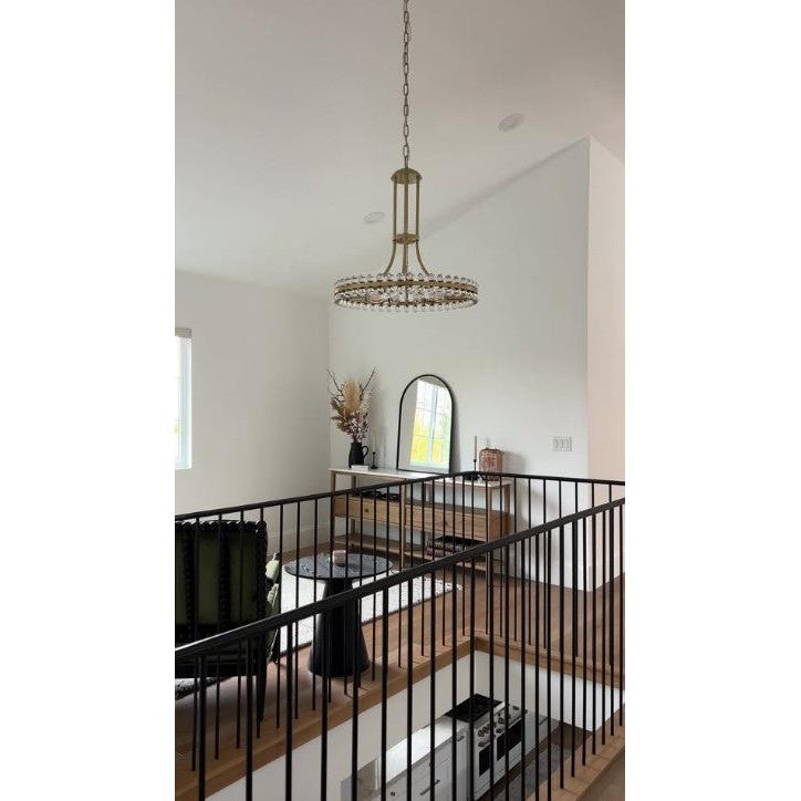 Crystorama Clover CLO-8898-AG – 22.5 Inch – 8 Light – Chandelier – Aged Brass – Dry Rated