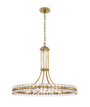 Crystorama Clover CLO-8899-AG – 28.75 Inch – 12 Light – Chandelier – Aged Brass – Dry Rated