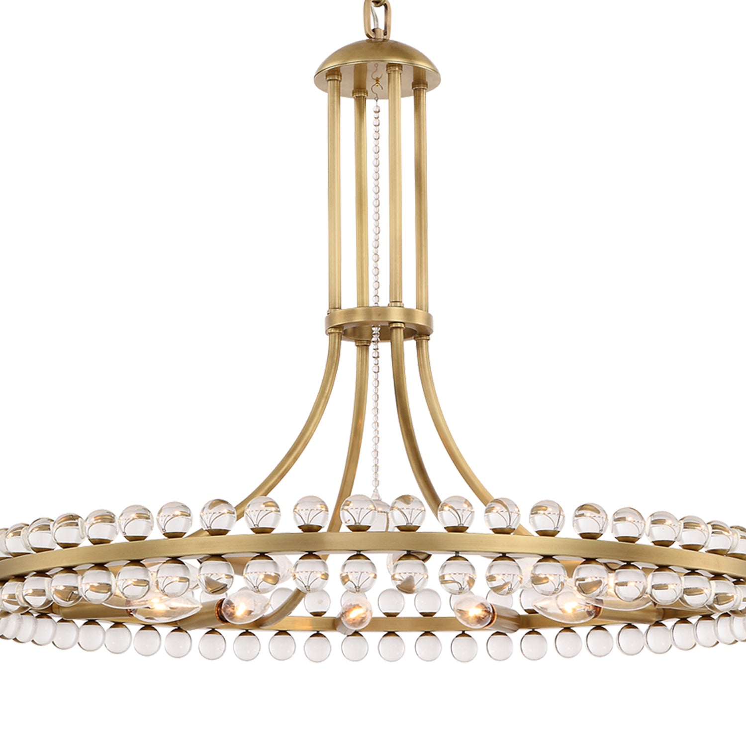Crystorama Clover CLO-8899-AG – 28.75 Inch – 12 Light – Chandelier – Aged Brass – Dry Rated