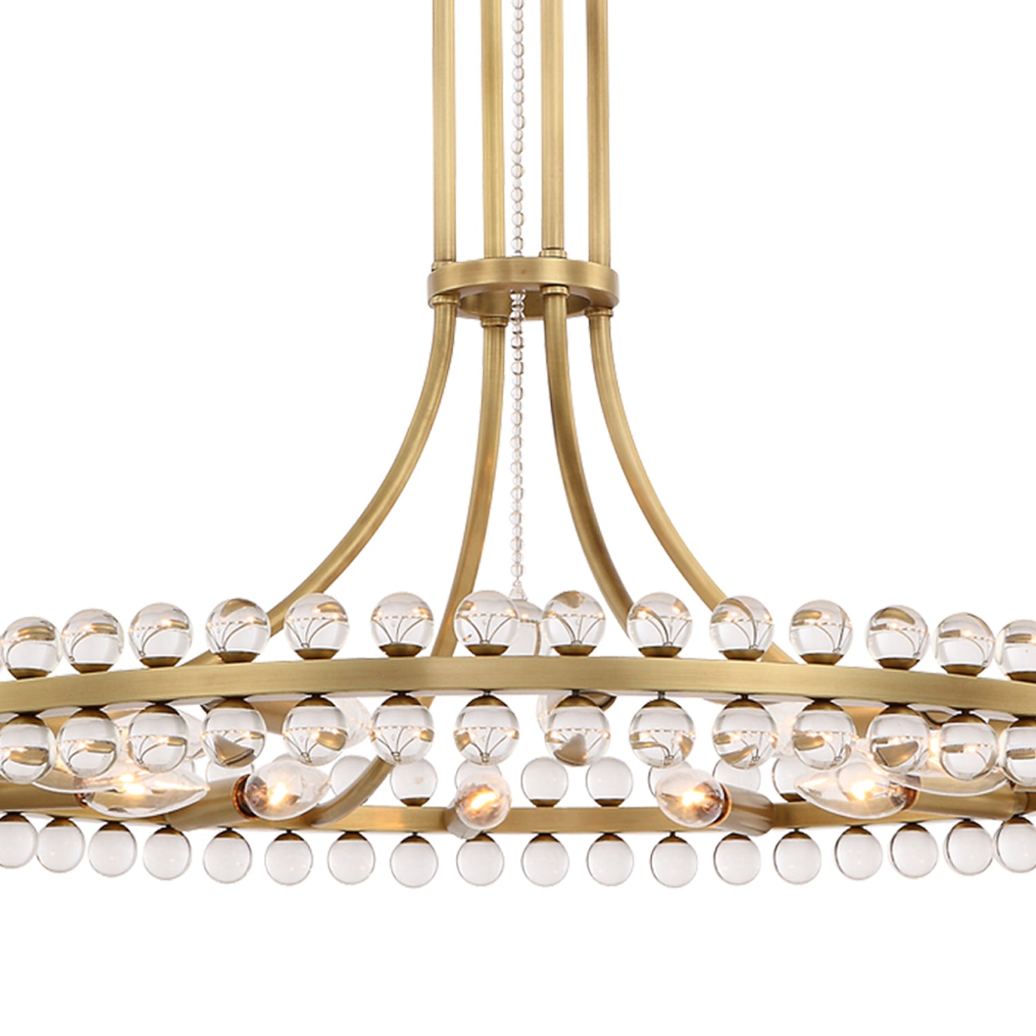 Crystorama Clover CLO-8899-AG – 28.75 Inch – 12 Light – Chandelier – Aged Brass – Dry Rated