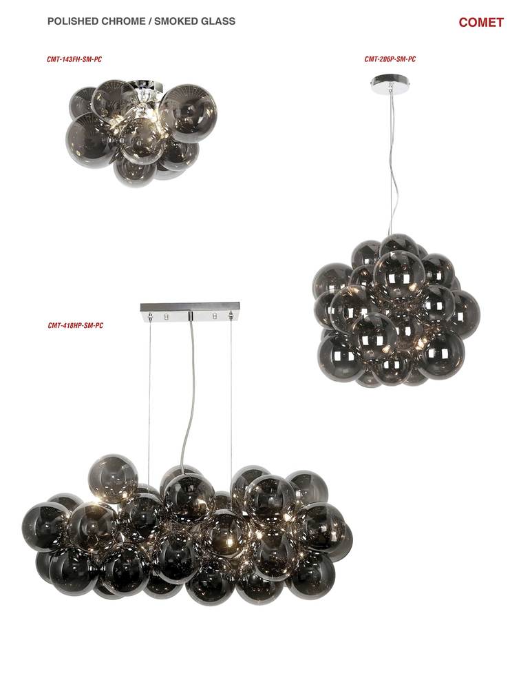 Dainolite COMET CMT-206P-SM-PC Pendant Contemporary - Polished Chrome